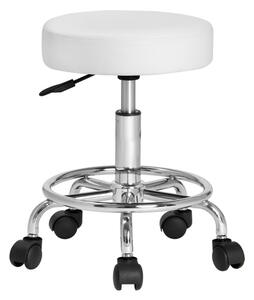 Kozmetická stolička CASARIA výškovo nastaviteľná otočná biela
