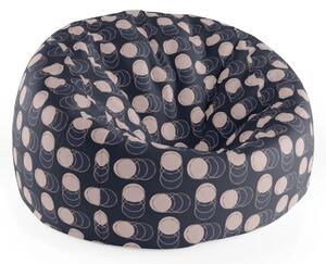 Sablio Sedací vak Cocoon Kruhy a bodky - 75 x 45 x 35 cm