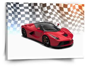 Sablio Obraz Ferrari Závodná vlajka - 150x110 cm