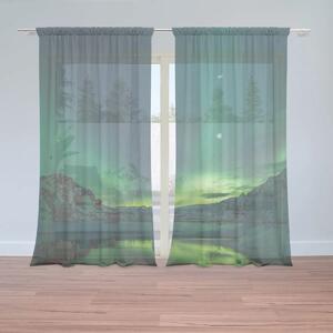 Sablio Záclony Zelená žiara: 2ks 150x250cm