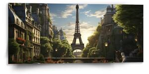 Sablio Obraz Paríž Eiffelova veža Art - 110x50 cm
