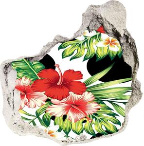Samolepiaca diera na stenu nálepka Havajské kvety