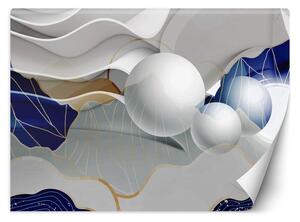 Fototapeta Abstraktné vlny a gule Materiál: Vliesová, Rozmery: 200 x 140 cm