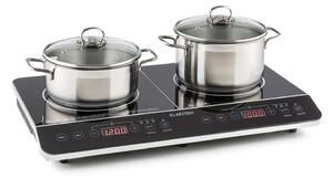 Klarstein VariCook Slim, indukčný varič, 3500 W, 240 °C, 2 platne, časovač, dotykové ovládanie