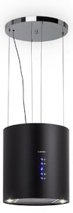 Klarstein Barett, digestor, 35 cm, ostrovčekový, 522 m³/h, LED, filter s aktívnym uhlím, čierny
