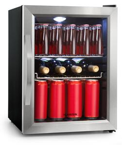 Klarstein Beersafe M, chladnička, energet. trieda C, LED, 2 kovové police, sklenené dvierka, čierna