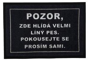 GDmats , TRHÁK: Rohožka Lenivý pes 40x60 cm - na von aj na doma, 40x60, čierna