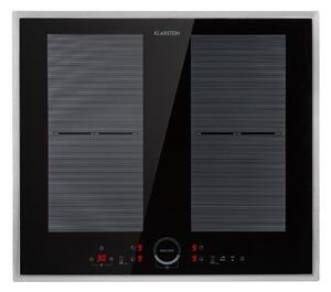 Klarstein Delicatessa 60 Prime, indukčná varná doska, 7000 W, 4 zóny, časovač, čierna