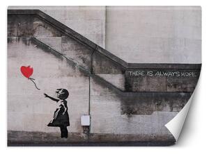 Fototapeta Dievča s balónom, Banksy, graffiti Materiál: Vliesová, Rozmery: 200 x 140 cm