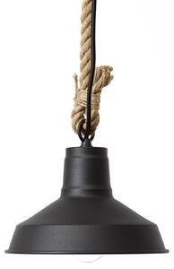 Závesná lampa Hank s lanovým zavesením, hnedá
