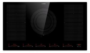 Klarstein Masterzone 90 Flex, indukčná varná doska, max. 12 600 W, vstavaná, 5 zón, 2 Flex zóny, technológia ThermoBoost, Smart Flex