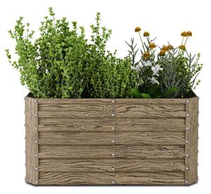 Blumfeldt High Grow Straight vyvýšený záhon, 432 L, Ergonomický, Odolný voči poveternostným vplyvom, Otvorená základňa