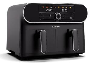 Klarstein AuraAir Color Touch teplovzdušná fritéza, 2 komory, 10 l, 1700 W, 80 - 200 °C, 8 programov
