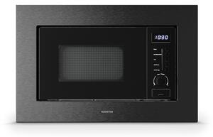 Klarstein Verosteel vstavaná mikrovlnná rúra s grilom | 800 W gril | 700 W mikrovlnka | 60 cm