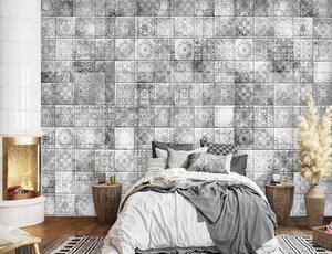 Fototapeta Sivé dlaždice, marocká mozaika s orientálnym vzorom Materiál: Vliesová, Rozmery: 300 x 210 cm