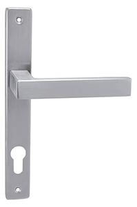 Dverové kovanie MP Quadra - USH (BRÚSENÁ NEREZ), kľučka-kľučka, Otvor pre obyčajný kľúč BB, MP BN (brúsená nerez), 72 mm