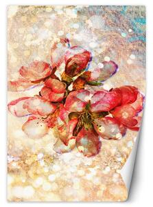 Fototapeta Červené čerešňové kvety Materiál: Vliesová, Rozmery: 100 x 140 cm