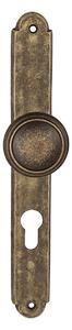 Dverné gule na štíte MP NI - ALT WIEN (OBA - Antik bronz), KP guľa pevná kus, Otvor na cylindrickú vložku PZ, MP OBA (antik bronz), 72 mm