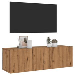 Nástenná TV skrinka dub artisan 100x30x30 cm kompozitné drevo
