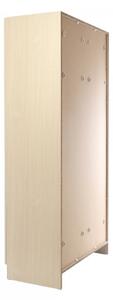 Drevená šatníková skriňa Visio, 90 x 45 x 185 cm, cylindrický zámok