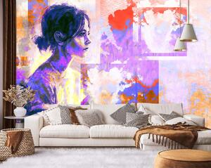 Fototapeta Portrét ženy vo fialovej farbe Materiál: Vliesová, Rozmery: 300 x 210 cm