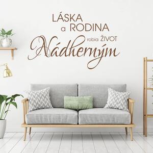 INSPIO-výroba darčekov a dekorácií - Nálepka na stenu - Láska a Rodina
