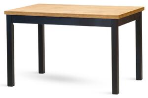 Stima stôl W 23 Odtieň: Dub Wotan, Odtieň nôh: Čierna, Rozmer: 140 x 80 cm + 40 cm