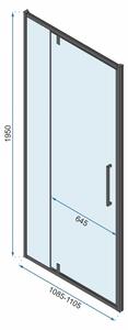 Rea Rapid Swing, 3-stenový sprchovací kút 90 (dvere) x 80 (stena) x 80 (stena) x 195 cm, 6mm číre sklo, zlatý lesklý profil, KPL-09410