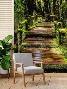 Fototapeta Most v zelenom lese Materiál: Vliesová, Rozmery: 100 x 140 cm