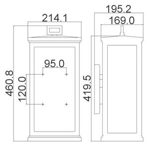 VONKAJŠIE NÁSTENNÉ SVIETIDLO, 21,4/19,5/46,1 cm Elstead Lighting - Vonkajšie osvetlenie