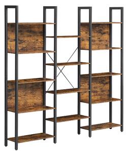 REGÁL, hnedá, čierna, 158/166/24 cm Boxxx - Regály, Online Only