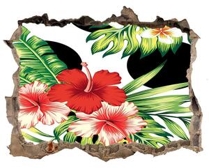 3D díra na zeď Havajské kvety nd-k-90696840