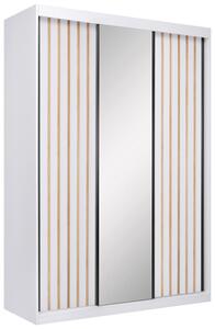 SKRIŇA S POSUVNÝMI DVERAMI, biela, 150/215/59,5 cm P & B - Skrine, Online Only