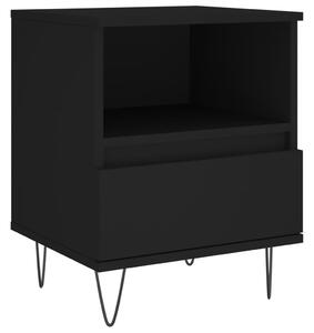 Nočný stolík čierny 40x35x50 cm spracované drevo