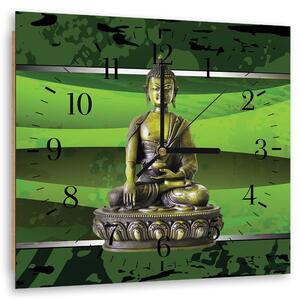 Hodiny na stenu Budha medzi zeleňou Rozmery: 40 x 40 cm