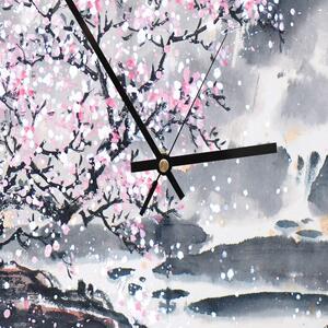 Hodiny na stenu Cherry Blossom Rozmery: 40 x 40 cm