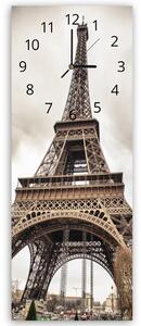 Hodiny na stenu Eiffelova veža Rozmery: 25 x 65 cm