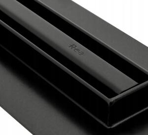 Lineárny odtokový žľab Rea Neo Slim Pro čierny