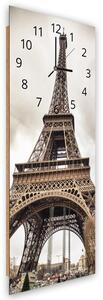 Hodiny na stenu Eiffelova veža Rozmery: 25 x 65 cm