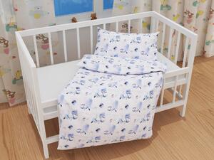 Biante Detské bavlnené posteľné obliečky do postieľky Sandra SA-289 Viva Italia modrá Do postieľky 90x120 a 40x60 cm