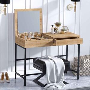 Dizajnový toaletný stolík Dalius 100 cm vzor dub