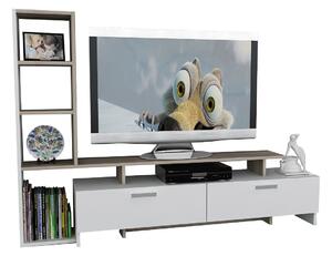 Dizajnový TV stolík Haddie 168,2 cm biely