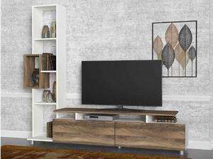 Dizajnový TV stolík Faysal 160 cm orech biely