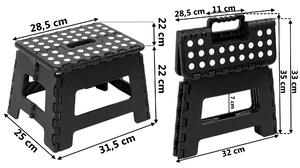 Protišmyková skladacia stolička AMIGO BLACK veľkosť M