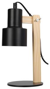 Stolná lampa RHETT svetlé drevo/čierny kov