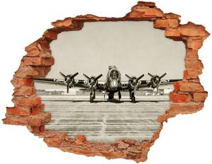 Nálepka 3D diera betón Old bomber nd-c-70974591