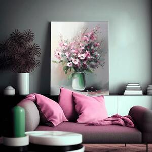 Dizajnová dekorácia na plátne Kvetinová fantázia vo váze