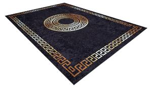 Prateľný koberec MIRO 51517.805 Grécky, protišmykový- čierno / zlatý