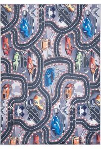 TA Koberec B-605 FLANNEL PRINTED Sivý Obdĺžnikový Rozmer: 80x150 cm