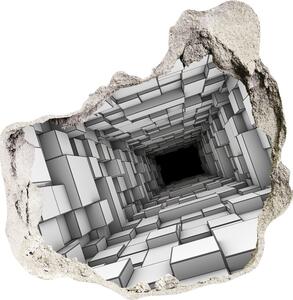 Fototapeta diera na stenu 3D Tunel s kockami nd-p-55216784